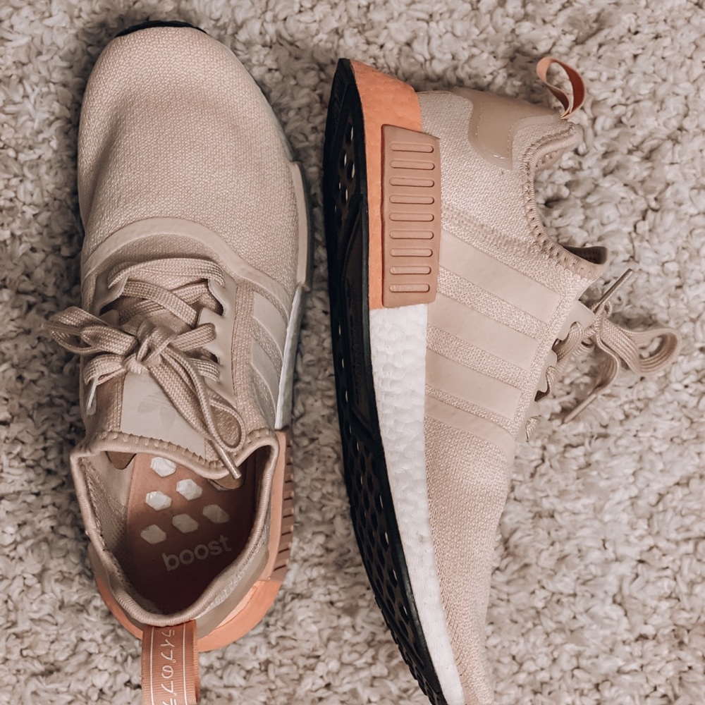 Beige and pink adidas